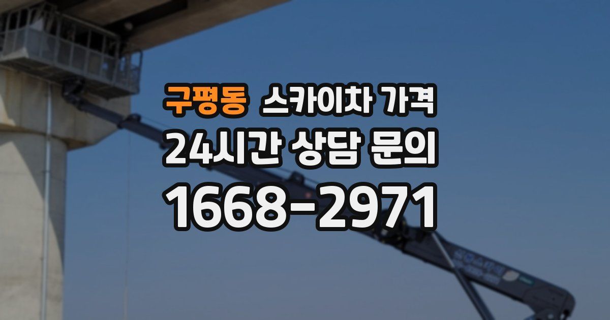 구평동 스카이차 가격