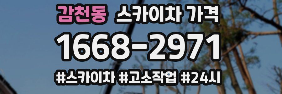 감천동 스카이차 가격