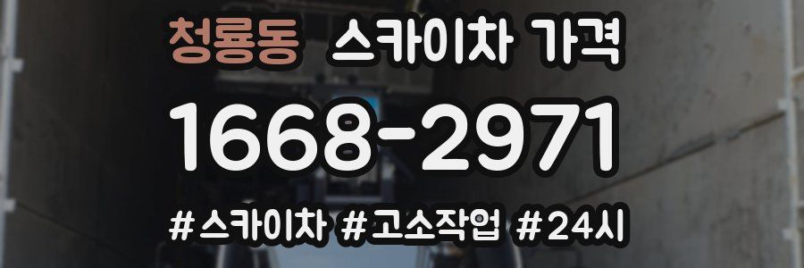 청룡동 스카이차 가격