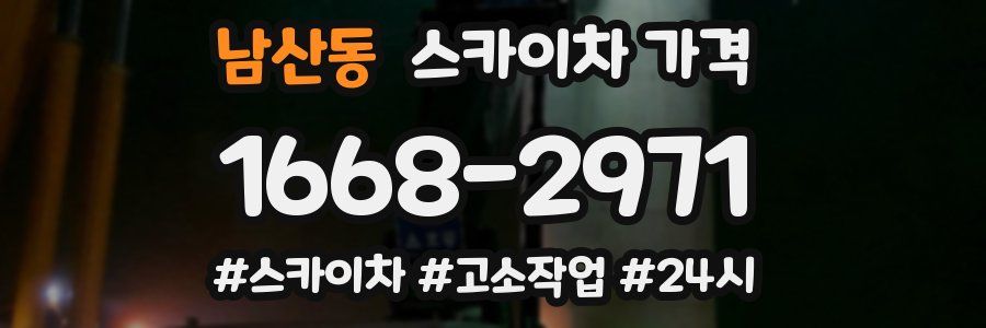 남산동 스카이차 가격