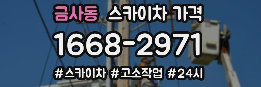 금사동 스카이차 가격