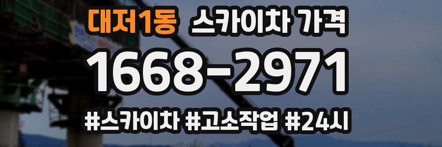 대저1동 스카이차 가격