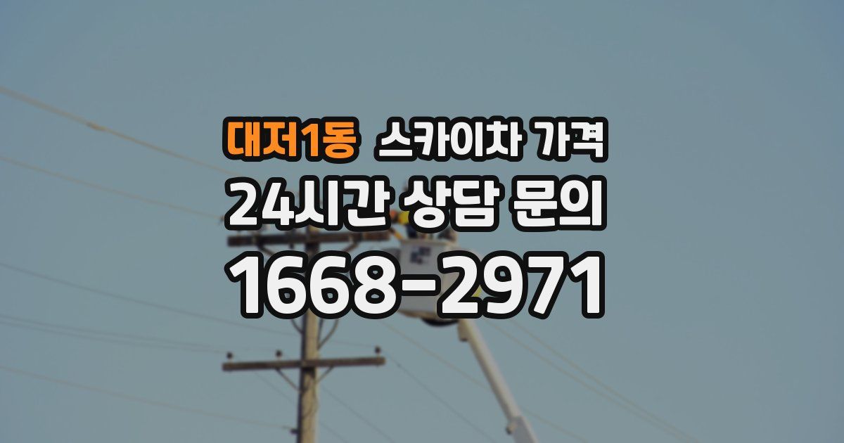 대저1동 스카이차 가격