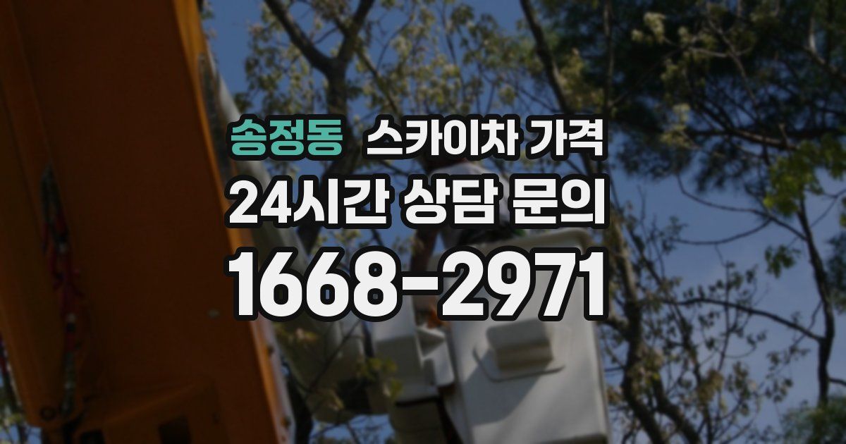 송정동 스카이차 가격