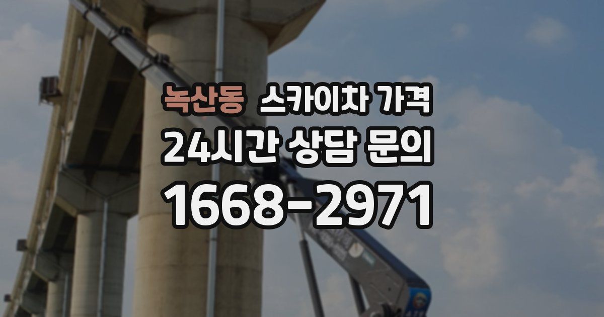녹산동 스카이차 가격