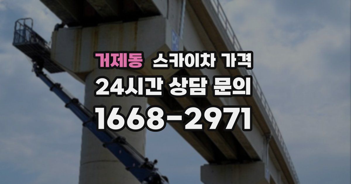 거제동 스카이차 가격