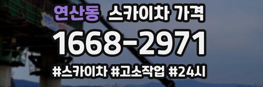 연산동 스카이차 가격