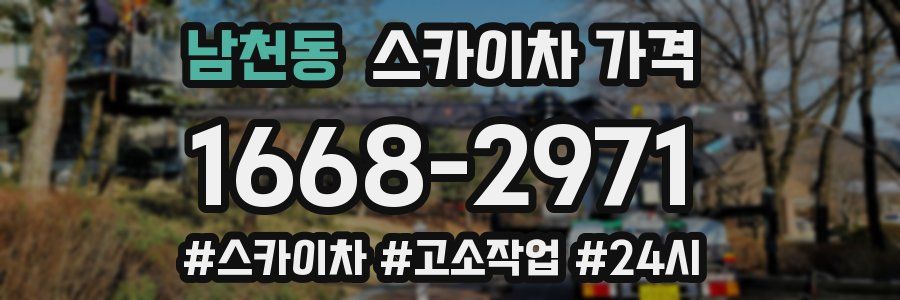 남천동 스카이차 가격