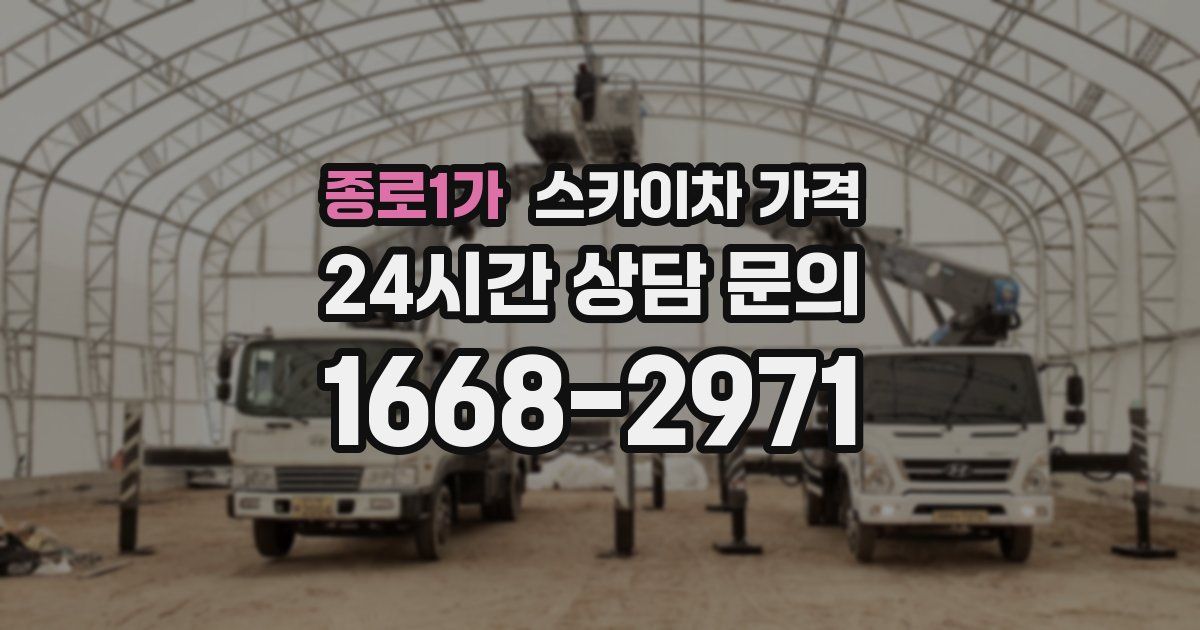 종로1가 스카이차 가격