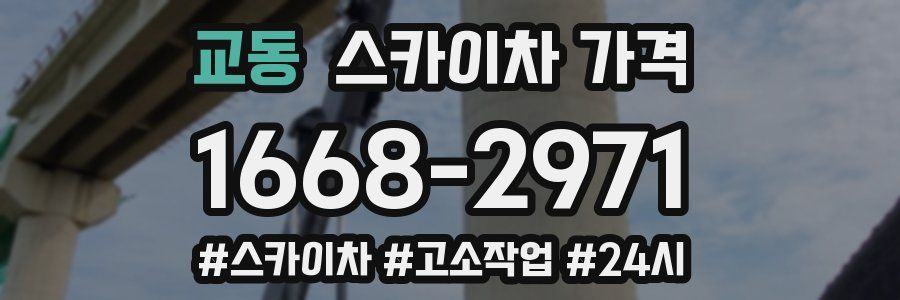 교동 스카이차 가격