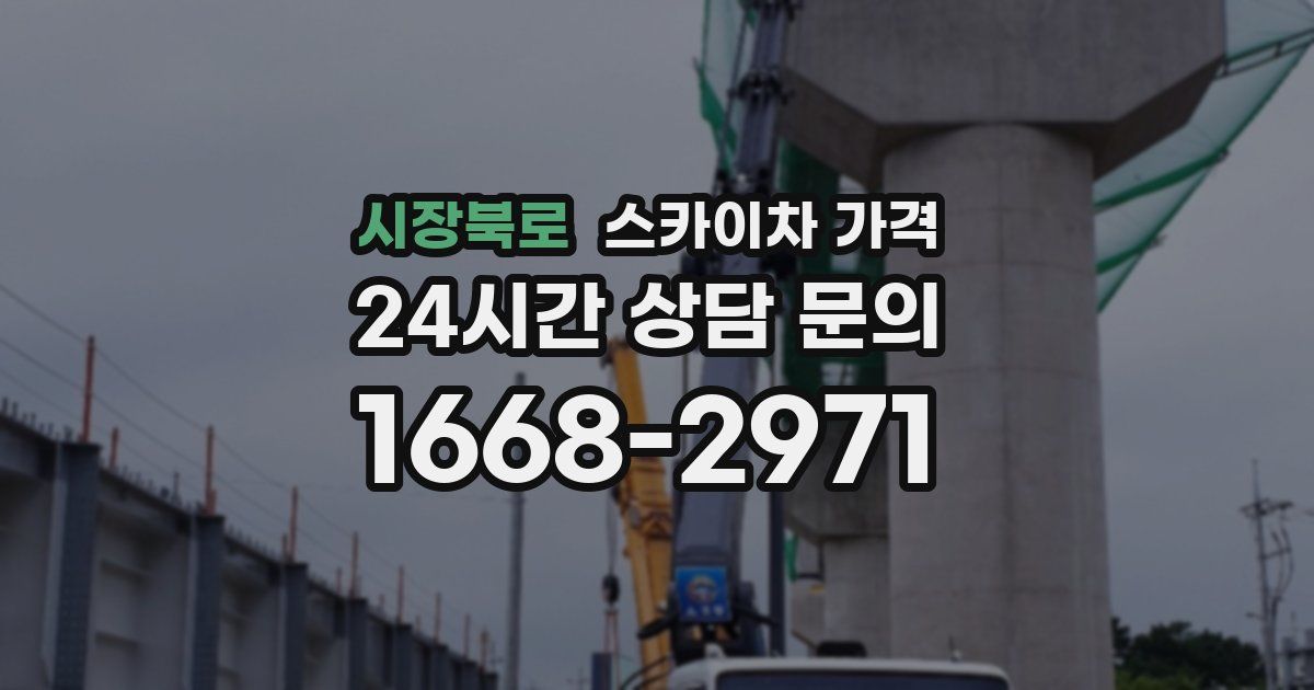 시장북로 스카이차 가격