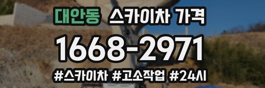 대안동 스카이차 가격