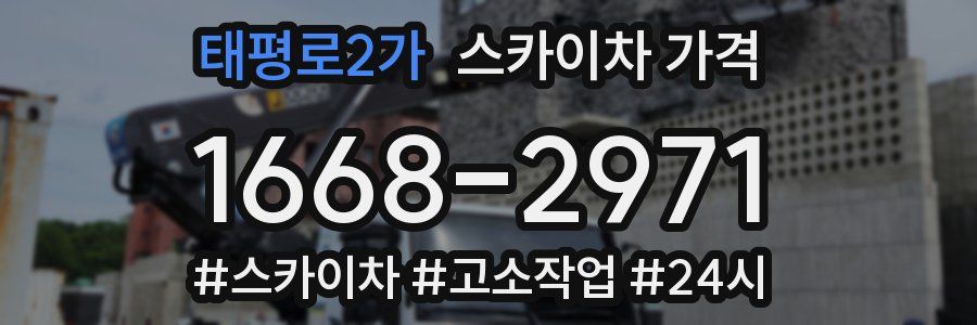 태평로2가 스카이차 가격