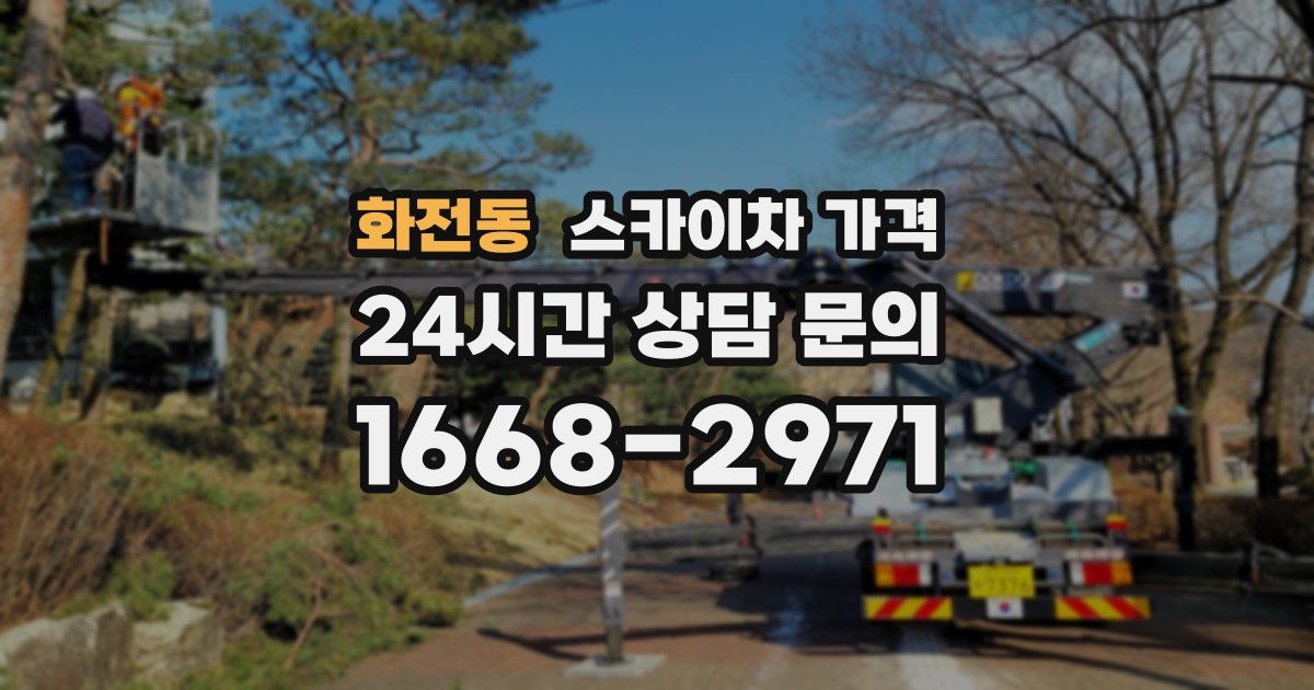화전동 스카이차 가격