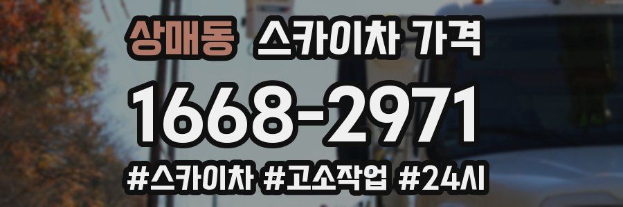 상매동 스카이차 가격