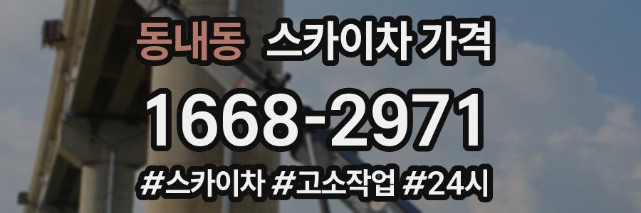 동내동 스카이차 가격