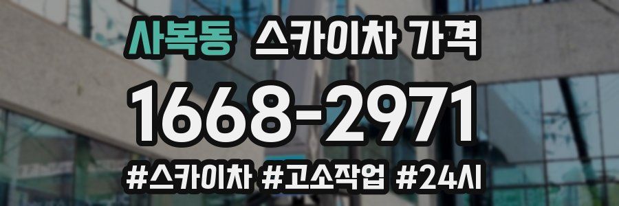 사복동 스카이차 가격