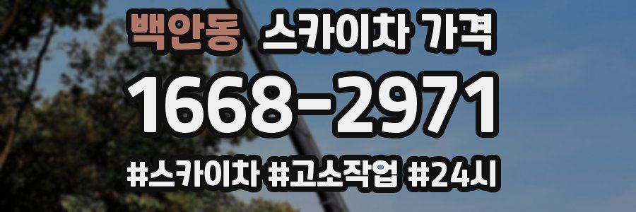 백안동 스카이차 가격