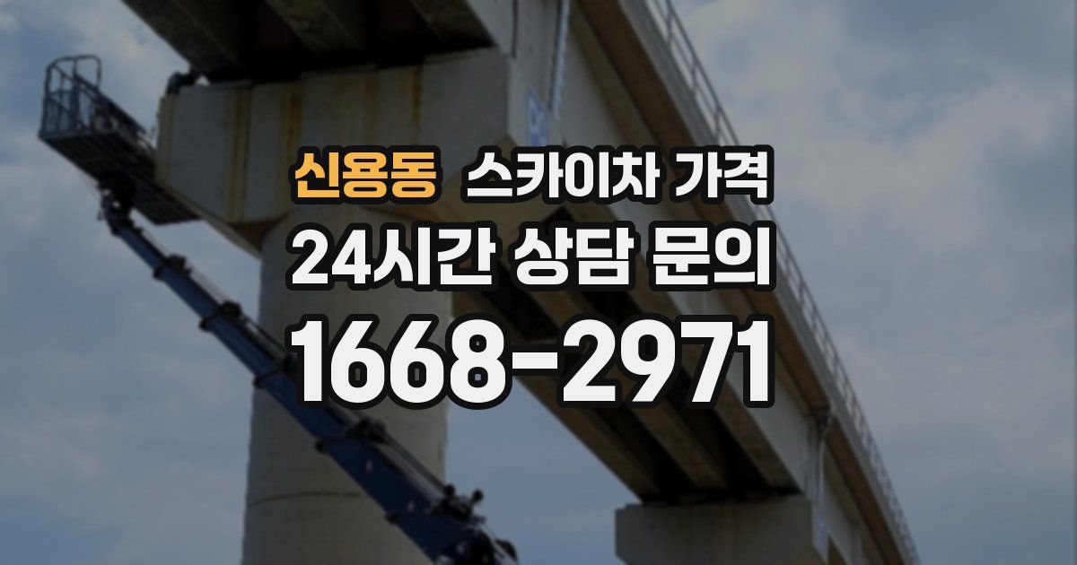 신용동 스카이차 가격