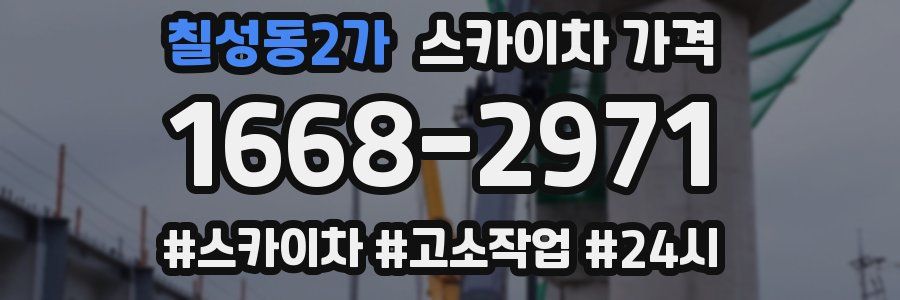 칠성동2가 스카이차 가격