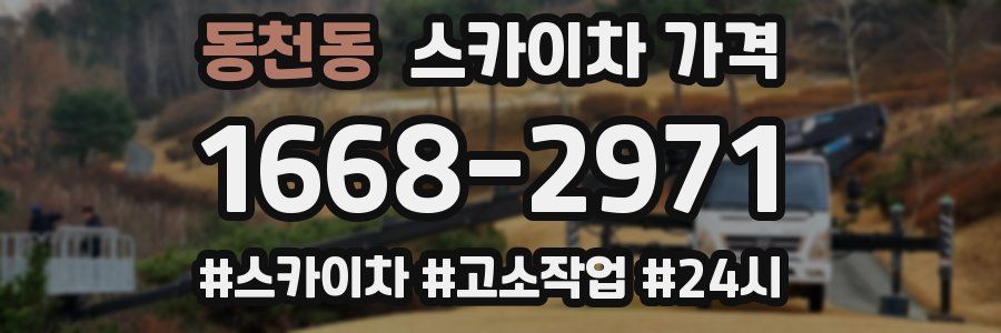 동천동 스카이차 가격