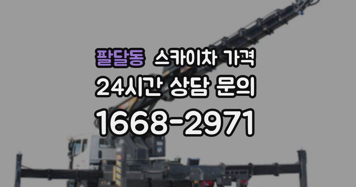 팔달동 스카이차 가격