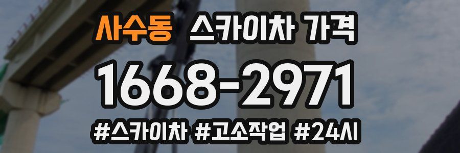 사수동 스카이차 가격