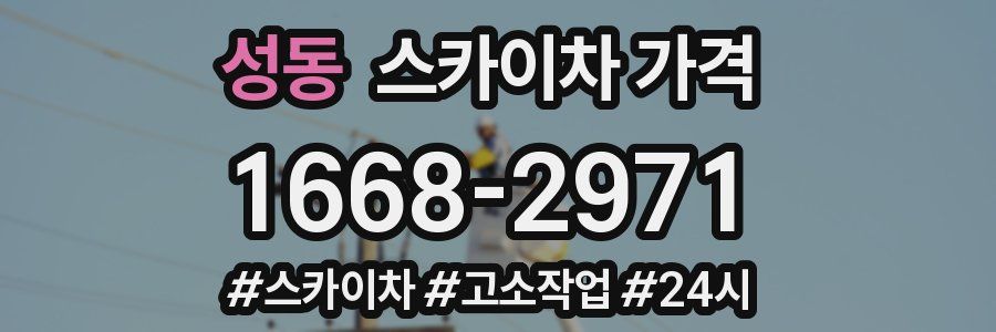 성동 스카이차 가격