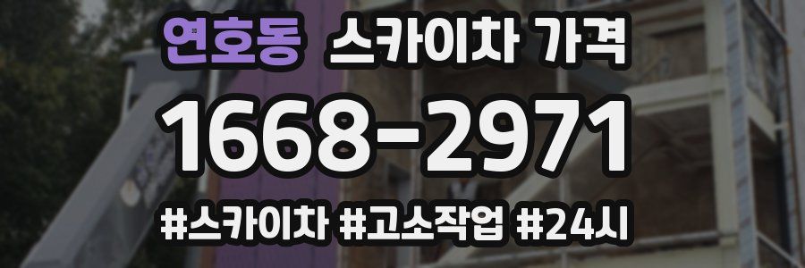 연호동 스카이차 가격