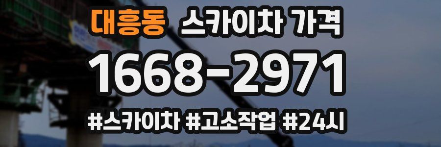 대흥동 스카이차 가격