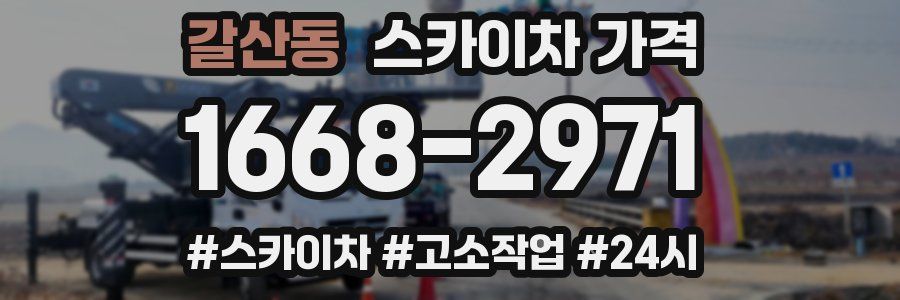 갈산동 스카이차 가격