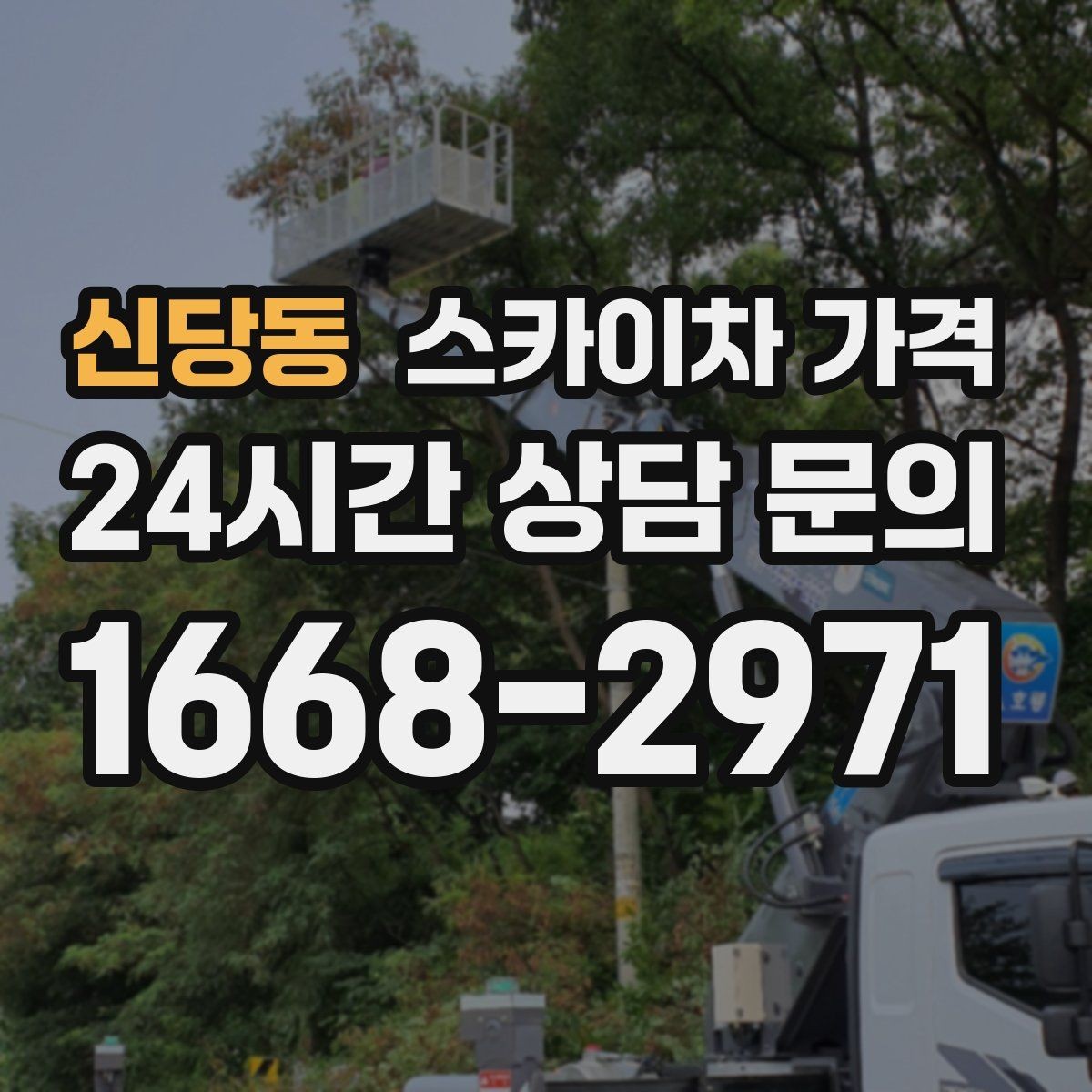 신당동 스카이차 가격 캐노피·차양이 있으면 작업이 달라지는 이유