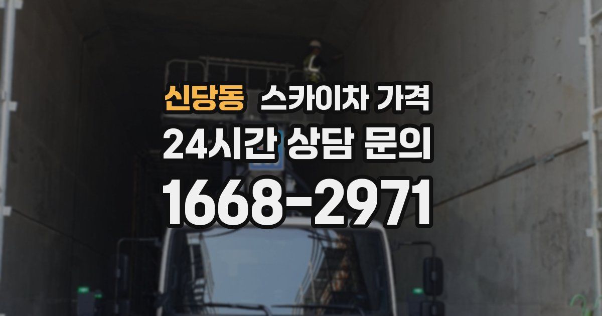 신당동 스카이차 가격