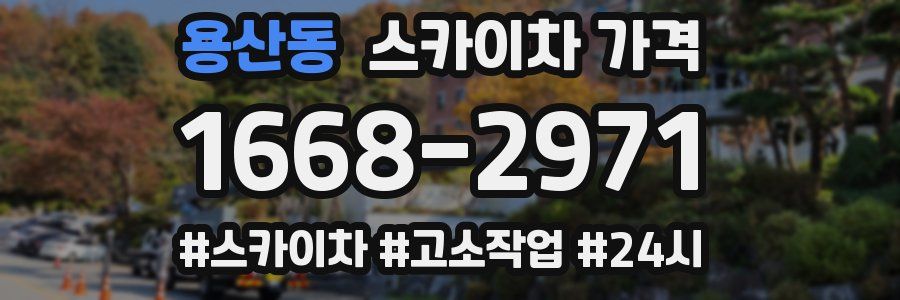 용산동 스카이차 가격