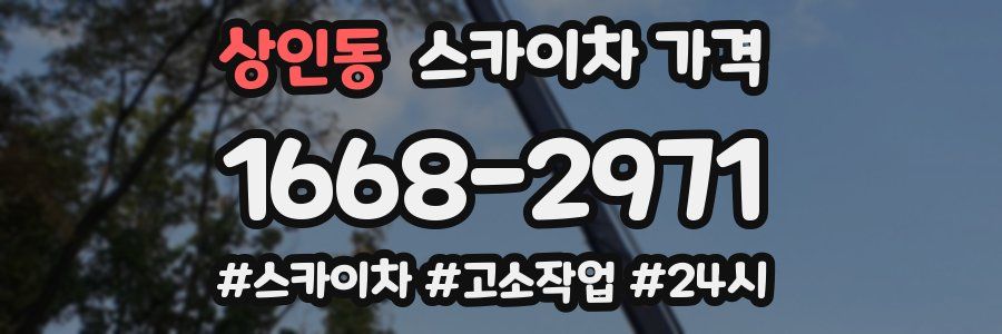 상인동 스카이차 가격