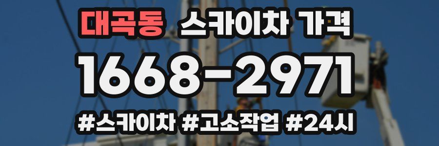 대곡동 스카이차 가격