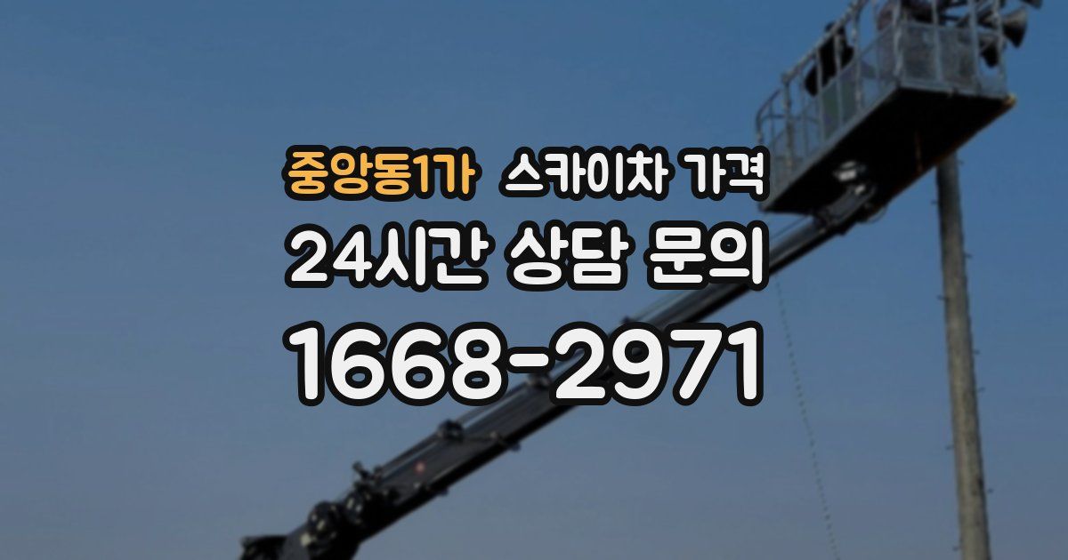 중앙동1가 스카이차 가격