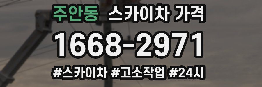 주안동 스카이차 가격