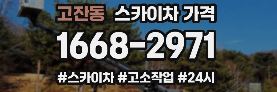 고잔동 스카이차 가격