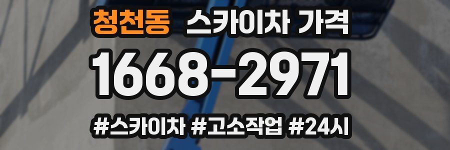 청천동 스카이차 가격