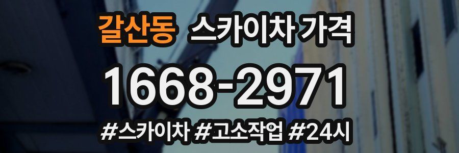 갈산동 스카이차 가격