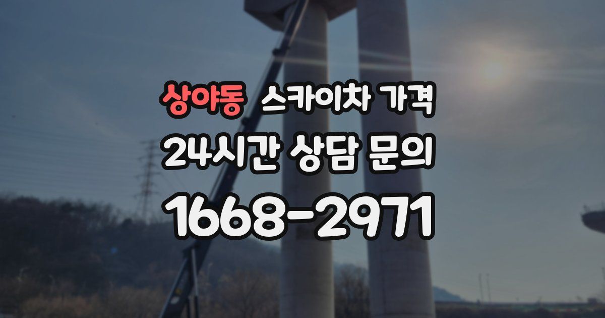 상야동 스카이차 가격