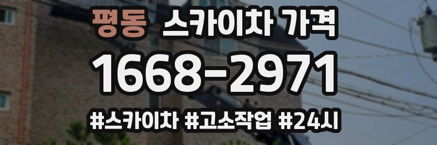 평동 스카이차 가격