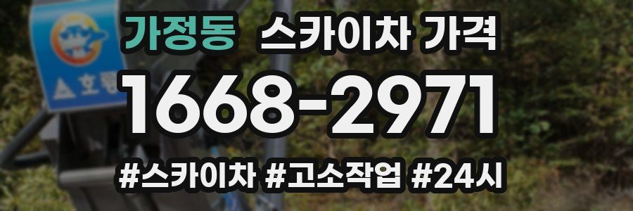 가정동 스카이차 가격