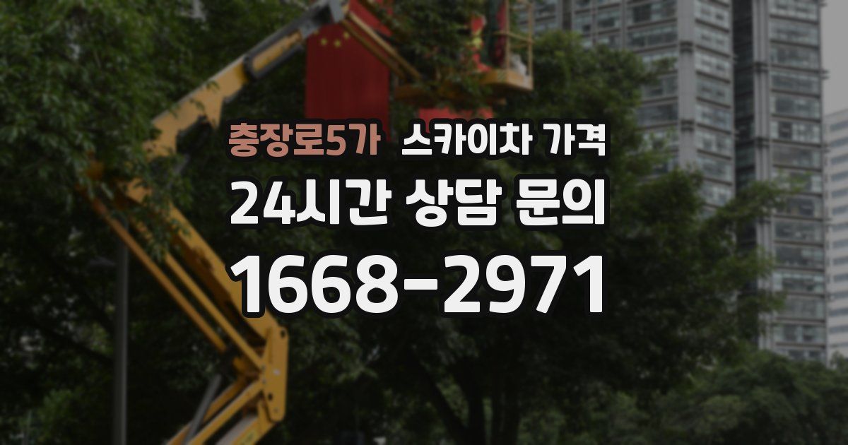 충장로5가 스카이차 가격