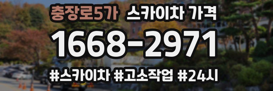 충장로5가 스카이차 가격