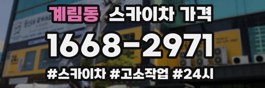 계림동 스카이차 가격