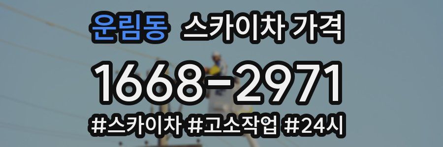 운림동 스카이차 가격