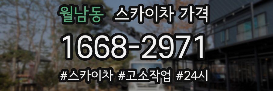 월남동 스카이차 가격