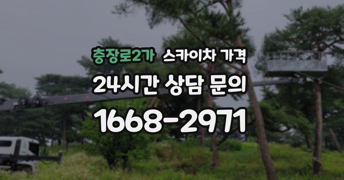 충장로2가 스카이차 가격